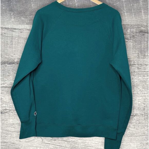 Champion Powerblend Pullover Sweatshirt Womens L Jade Green Classic Crewneck - Picture 5 of 10